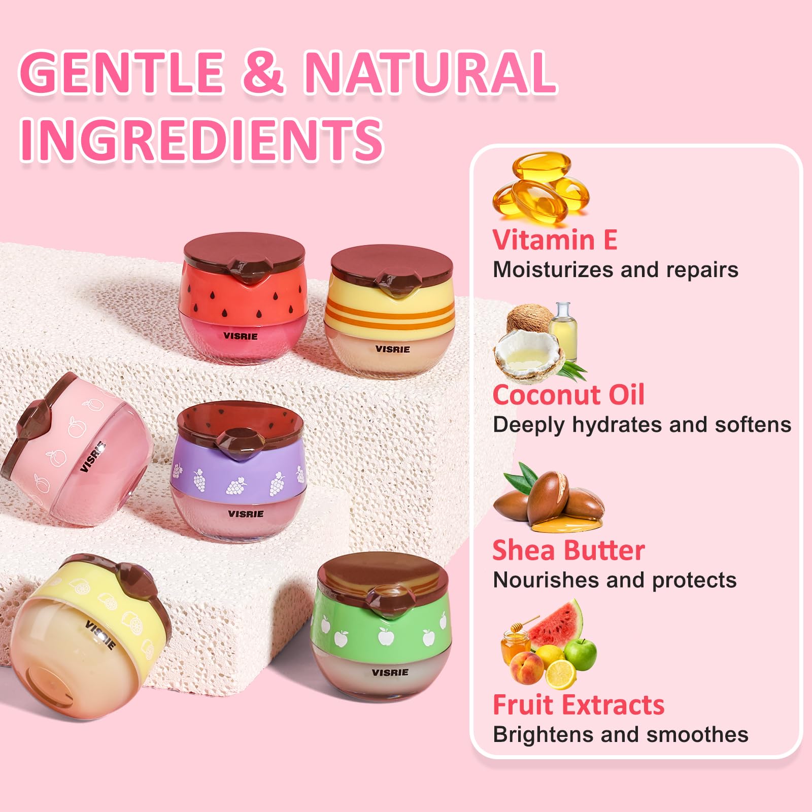 VisRIE coffret cadeau baume lèvres, présentation élégante pour cadeau.