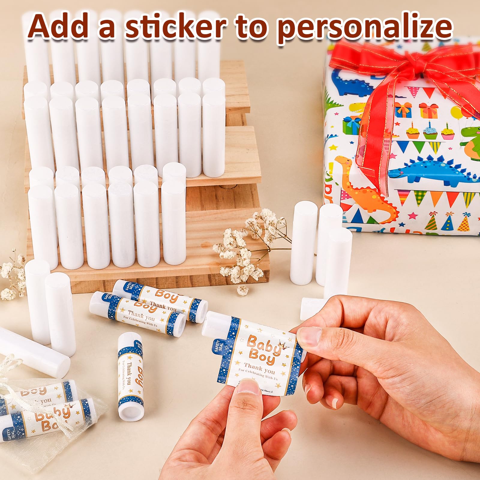 Tubes pré-remplis Visrie disponibles pour distribution lors d'événements professionnels.