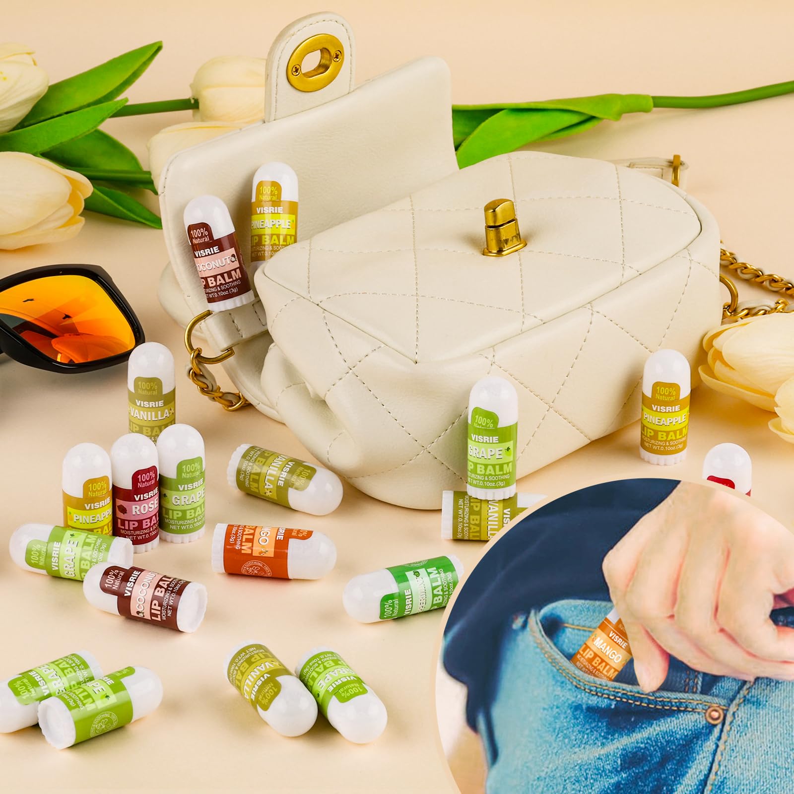 Visrie baume a levres menthe – sensation rafraichissante et apaisante.