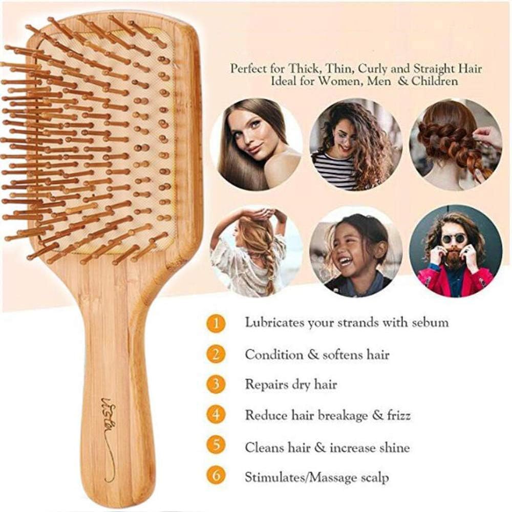Vista brosse bambou anti statique brossage sans douleur