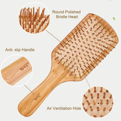 Vista brosse bambou démêlage boucles sans casse