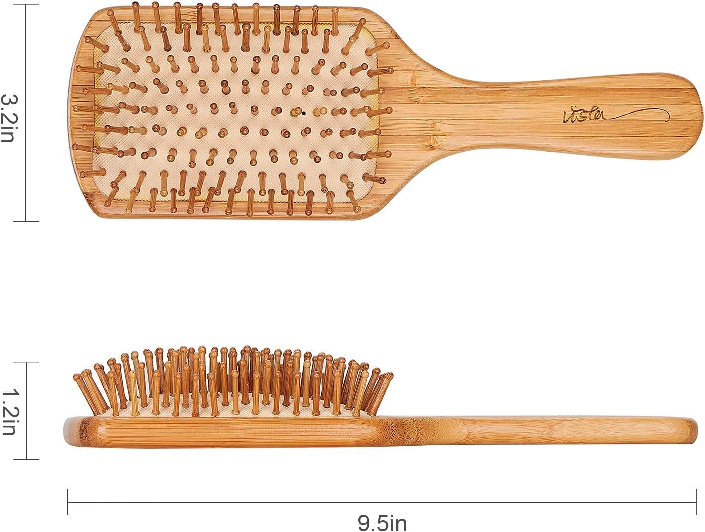 Vista brosse bambou utilisation humide ou sèche pour toutes les longueurs