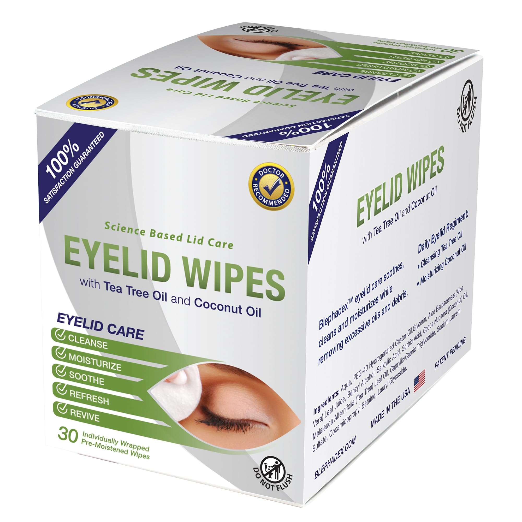 Lingettes démaquillantes Lunovus douces retirent le maquillage sans irritation.