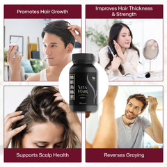 Vita Green VitaHair poudre micronisee en gros plan montrant la texture fine.