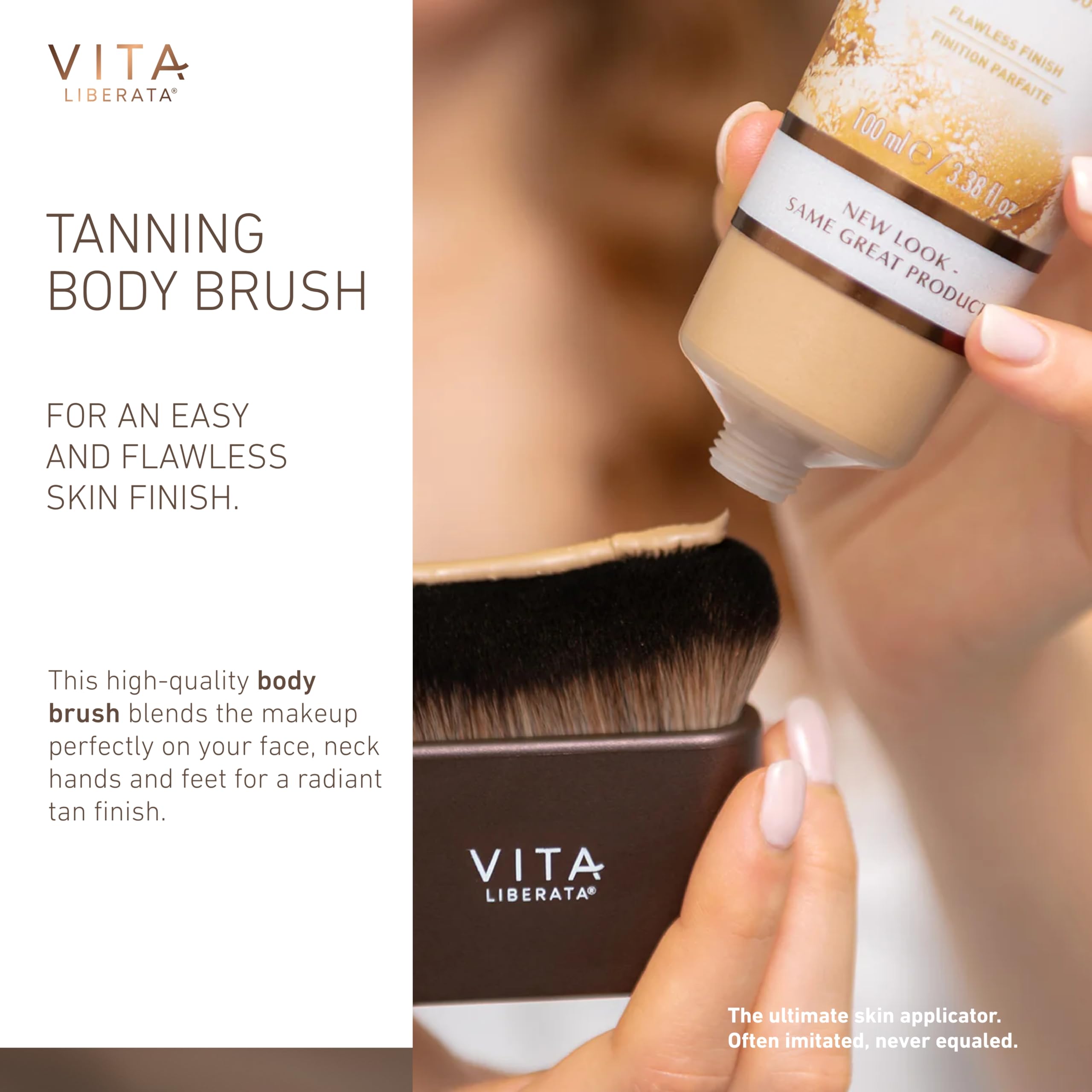 Brosse corps Vita Liberata, densité idéale pour un rendu homogène