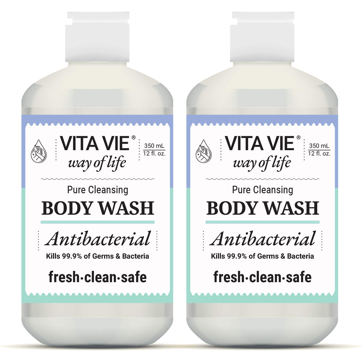 Vita Vie gel-douche citron, bouteille lumineuse, parfum vivifiant pour démarrer la journée