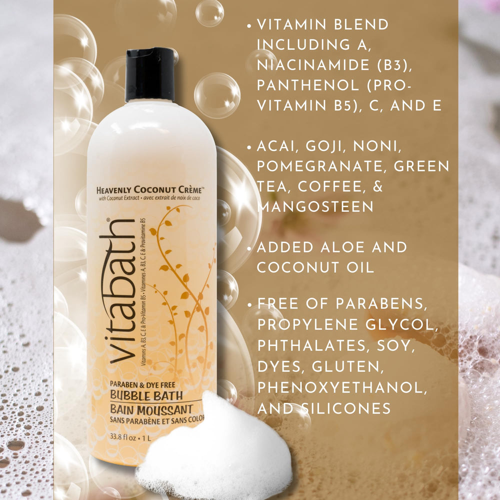 Vitabath Mousse bulleuse, texture épaisse qui mousse dans l’eau.