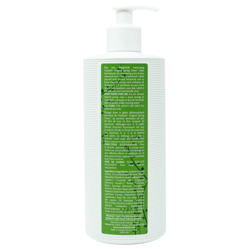 Vitabath Original Spring Green certifié PETA, sans animaux testés.