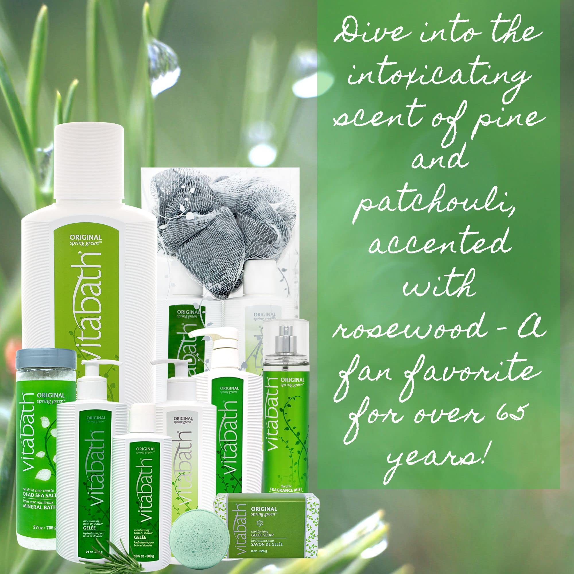 Vitabath Original Spring Green cream application on arm demonstrates smooth daily use.