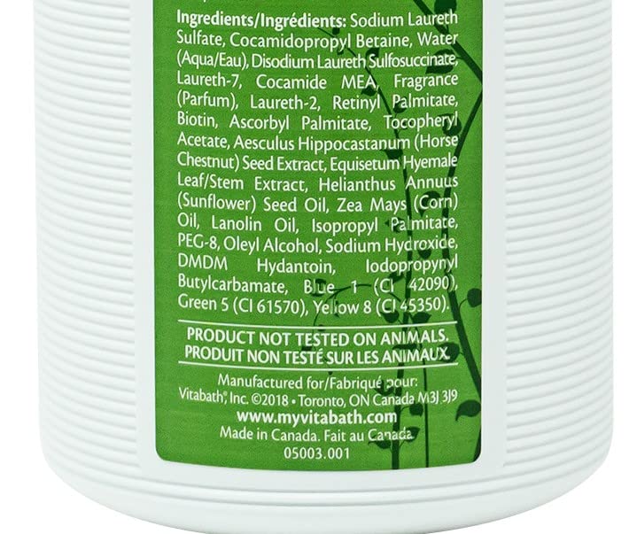 Vitabath Original Spring Green, soin-corps-luxueux: gel nettoyant qui laisse la peau fraîche et satinée.
