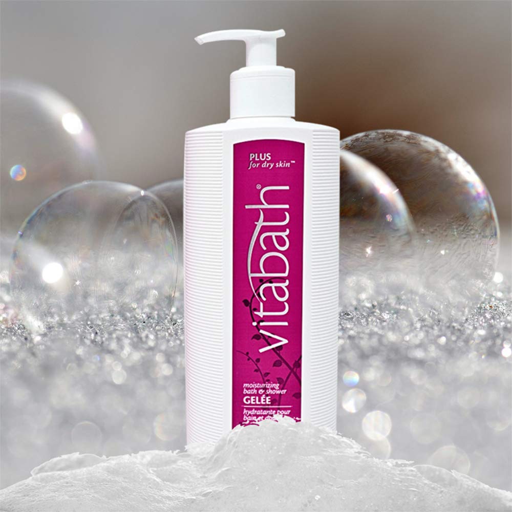 Vitabath Plus – extrait-prêle et huiles nourrissantes apportant douceur sans tiraillement.