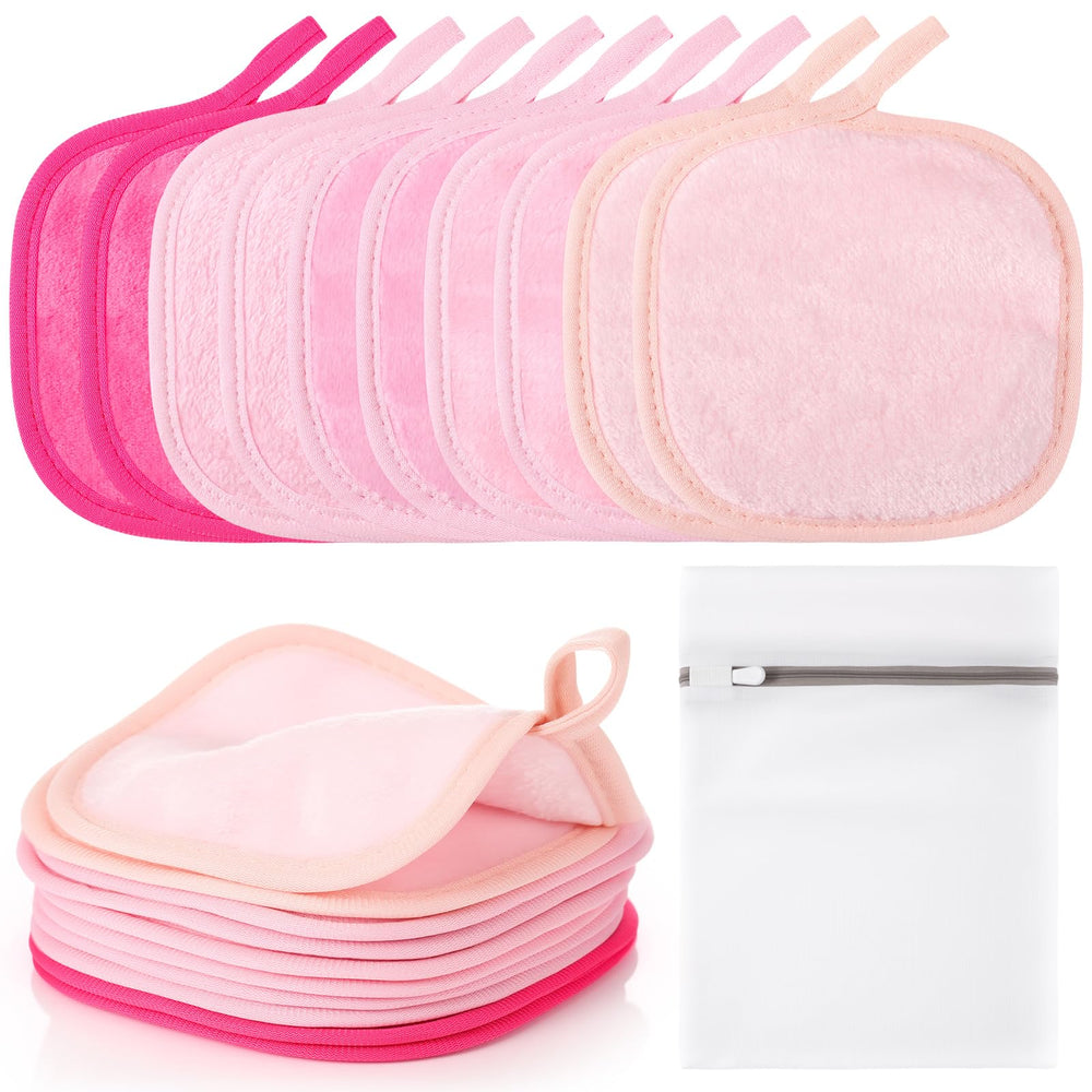 Lingette démaquillante VitalCozy en microfibre rose pour un nettoyage doux du visage.