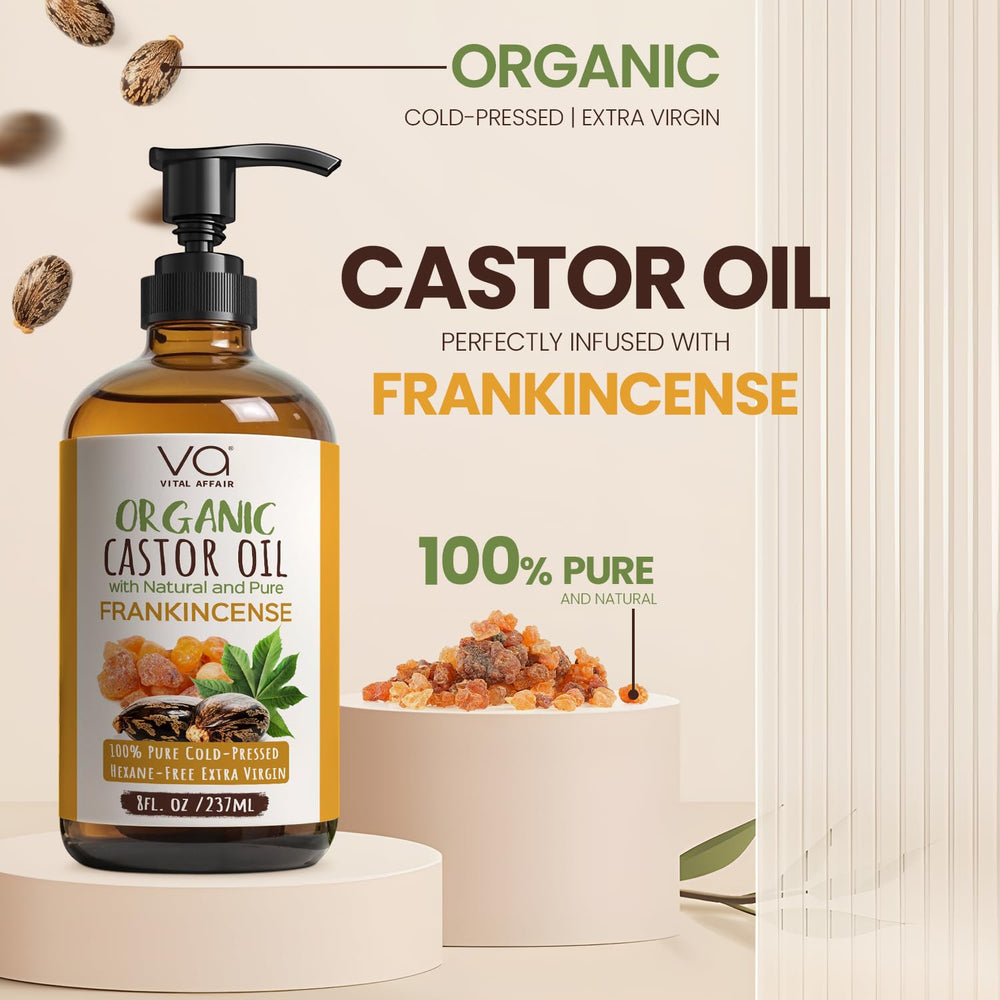 VITAL AFFAIR huile de ricin et encens – application visage et cheveux, hydratation douce.