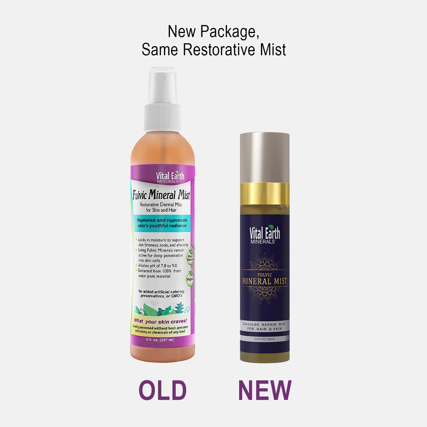 Vital Earth Minerals brume visage-cheveux – hydratation et brillance des cheveux.
