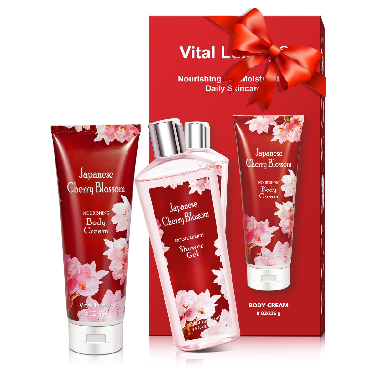Vital Luxury gel douche cerisier japonais : parfum frais et hydratant.