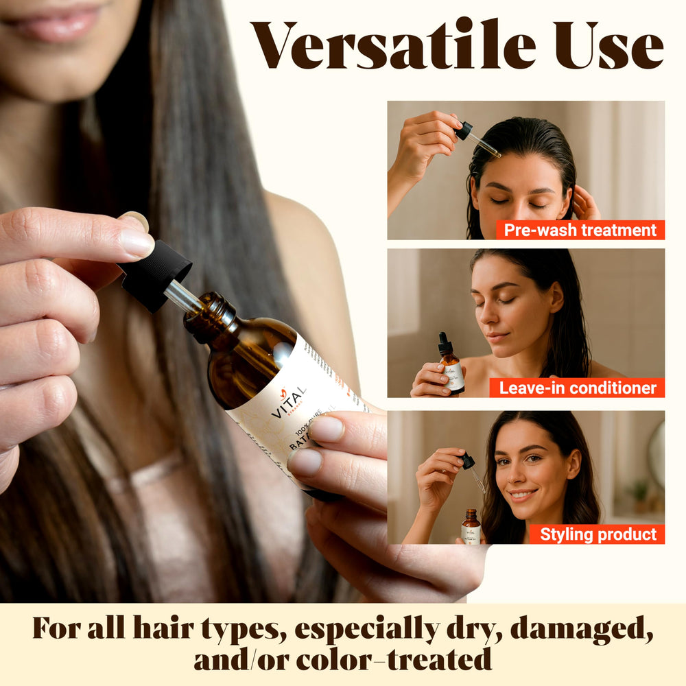 Vital Strands Batana Oil – absorption rapide et brillance