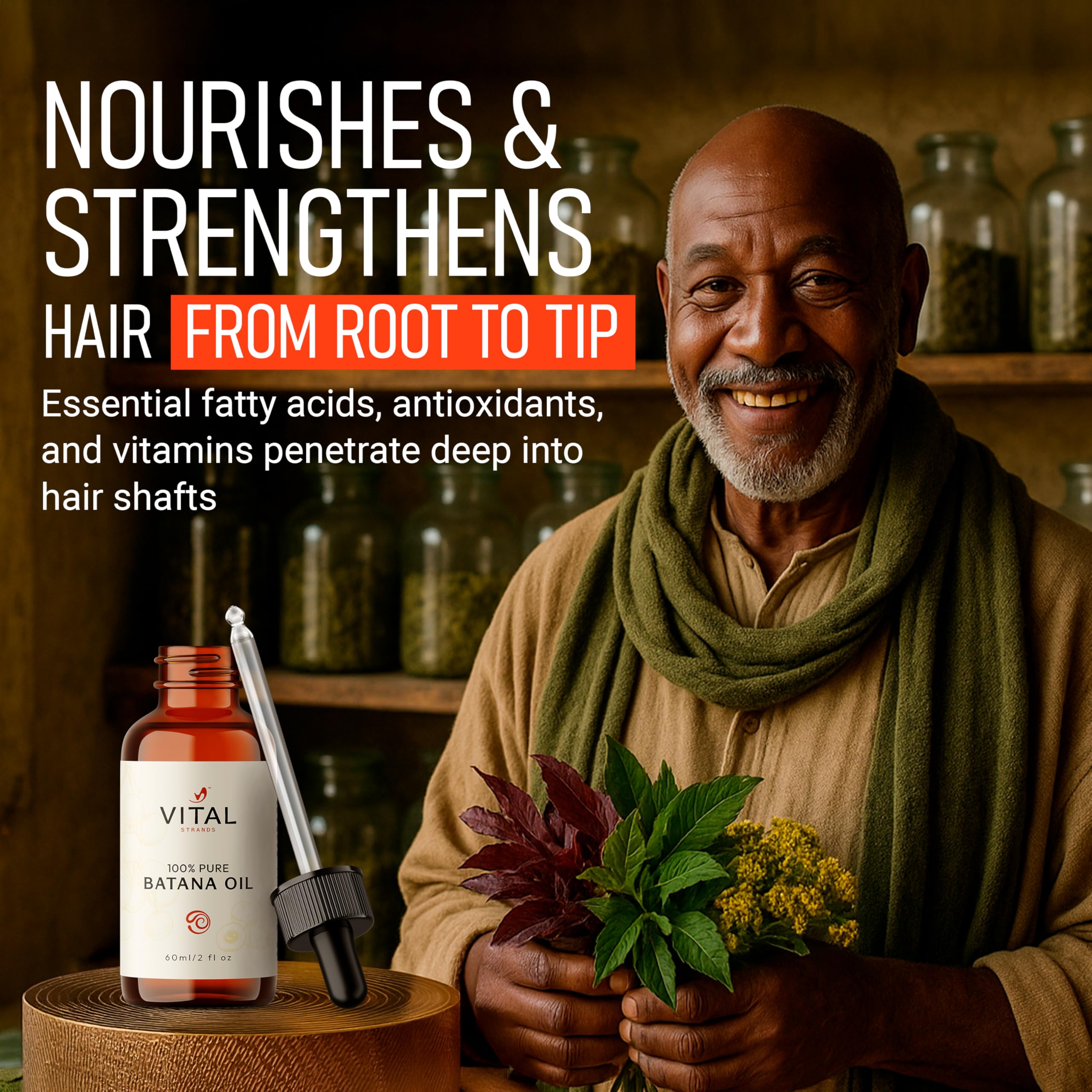 Vital Strands Batana Oil – cheveux nourris et doux