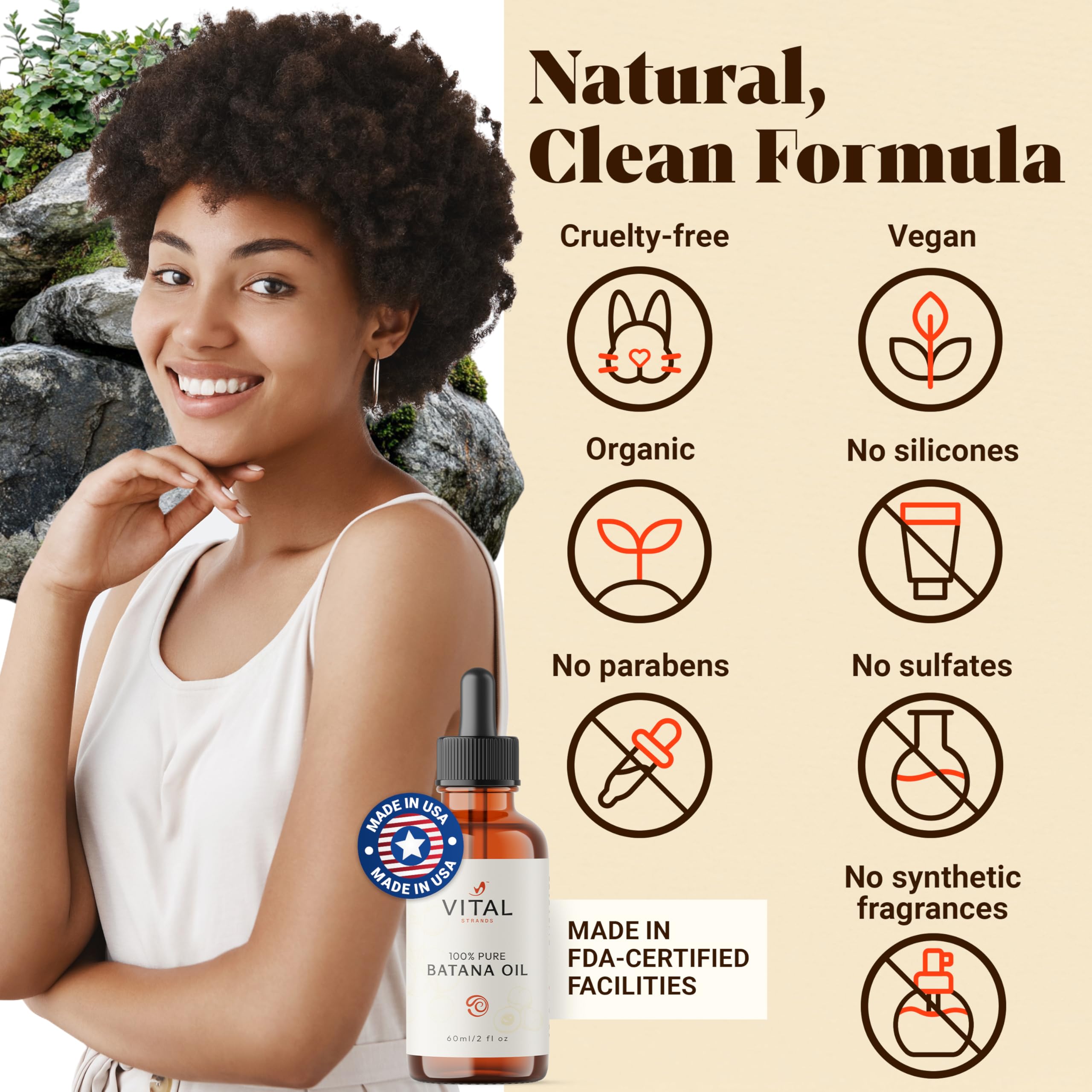 Vital Strands Batana Oil – emballage responsable et hondurien
