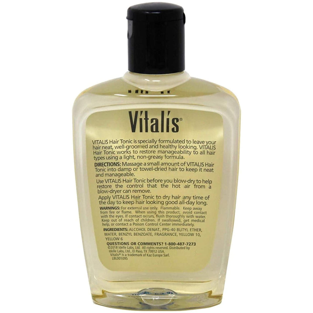 Tonique Vitalis adapté à divers types de cheveux, usage polyvalent.