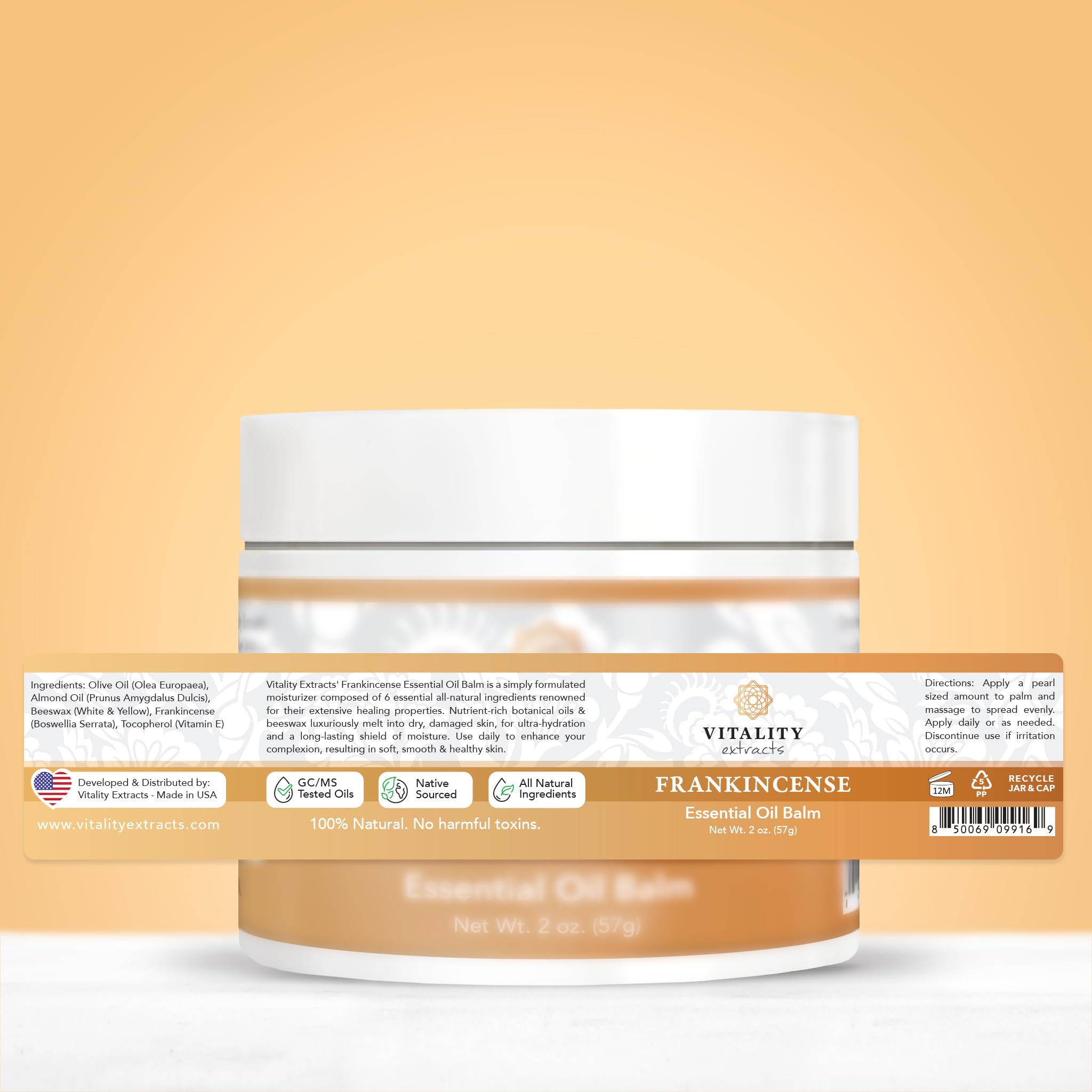 Vitality Balm Encens – huile essentielle d’encens, parfum apaisant et soin léger.