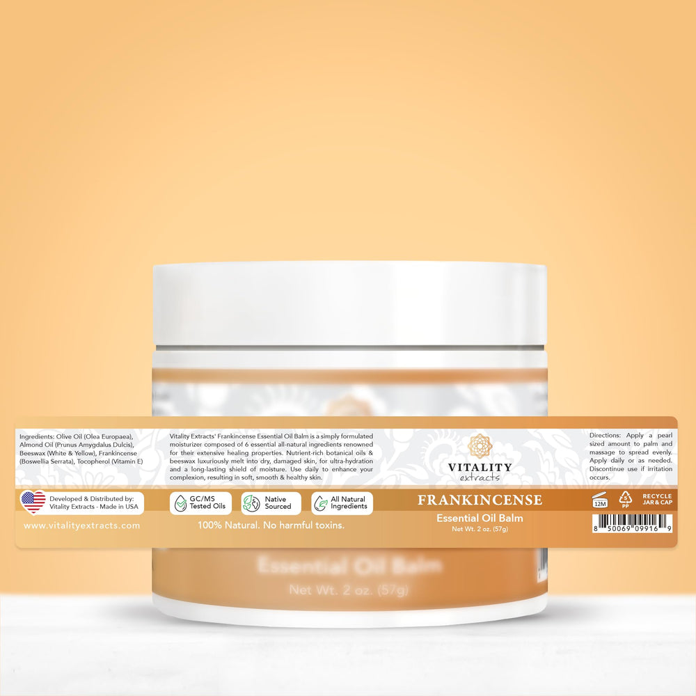 Vitality Balm Encens – huile essentielle d’encens, parfum apaisant et soin léger.