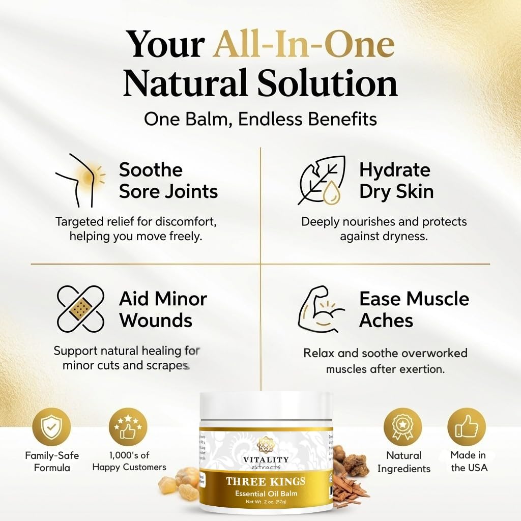 Vitality Baume Trois Rois – huile d'olive et huile d'amande pour nourrir.