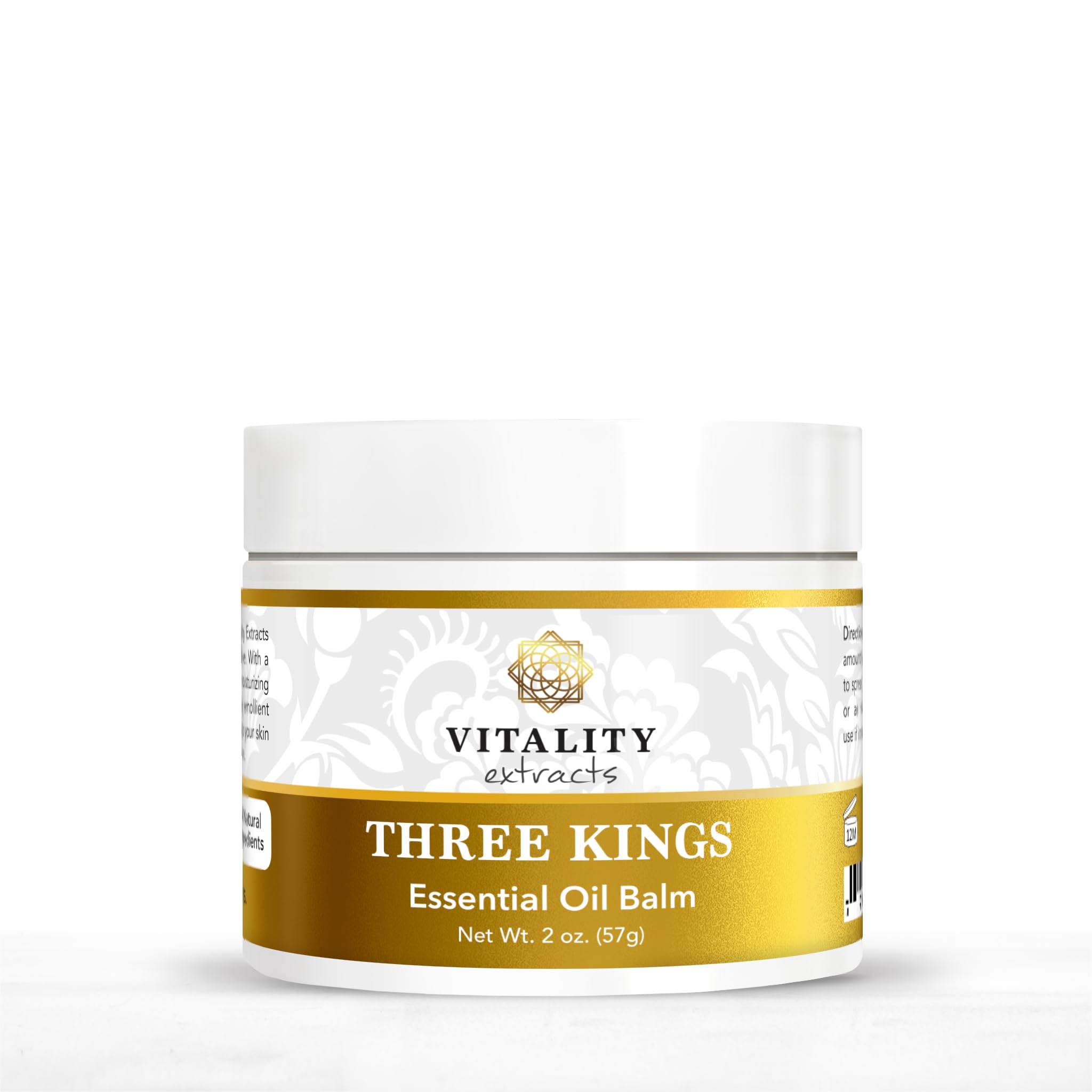 Vitality Baume Trois Rois dans un pot, hydratation durable pour peau sèche.