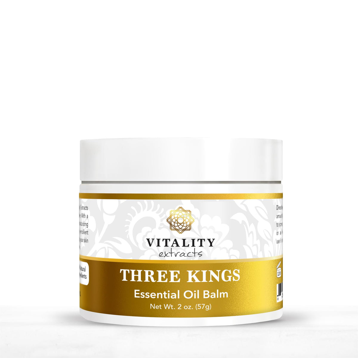 Vitality Baume Trois Rois dans un pot, hydratation durable pour peau sèche.