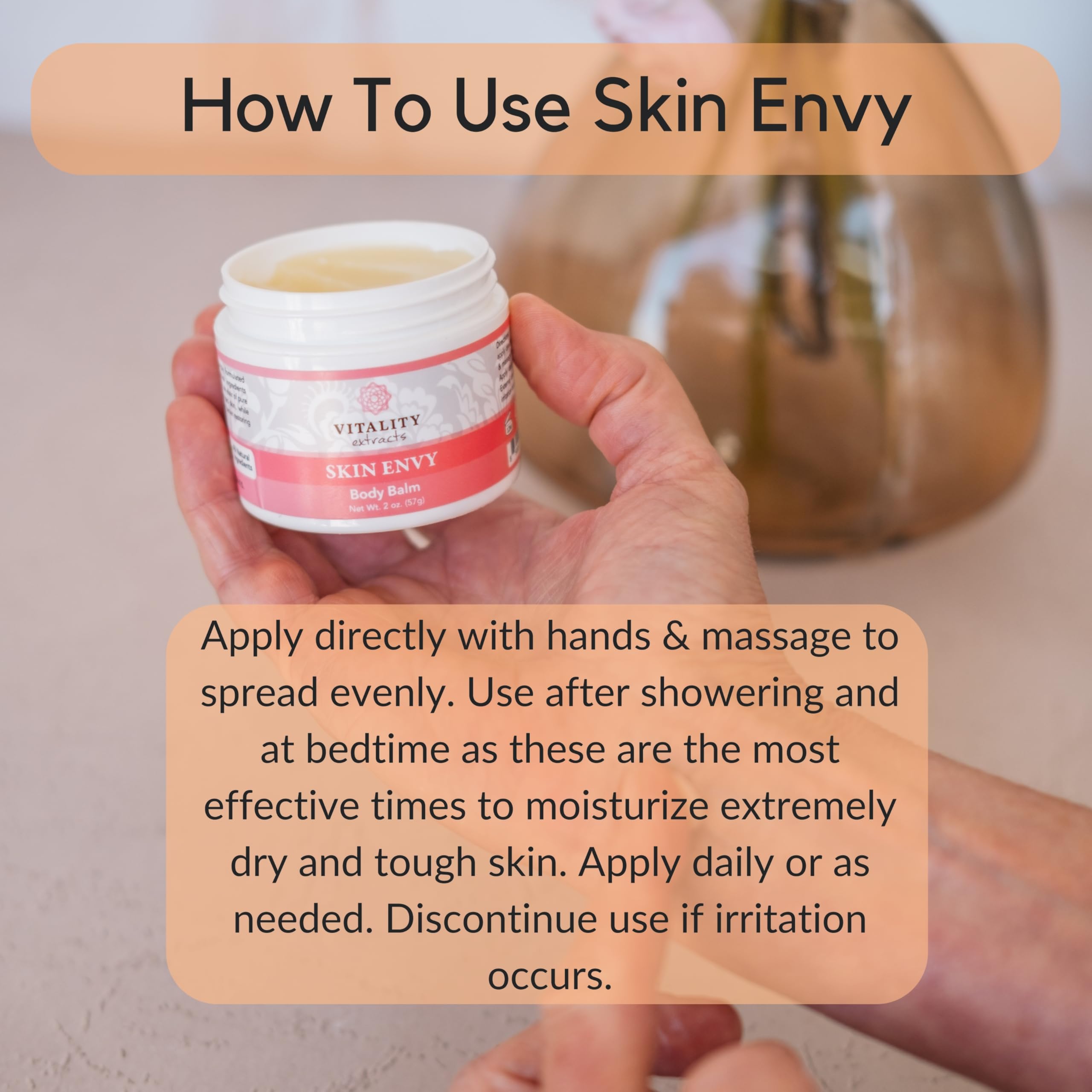 Huile de coco dans Skin Envy Balm offre hydratation douce et durable