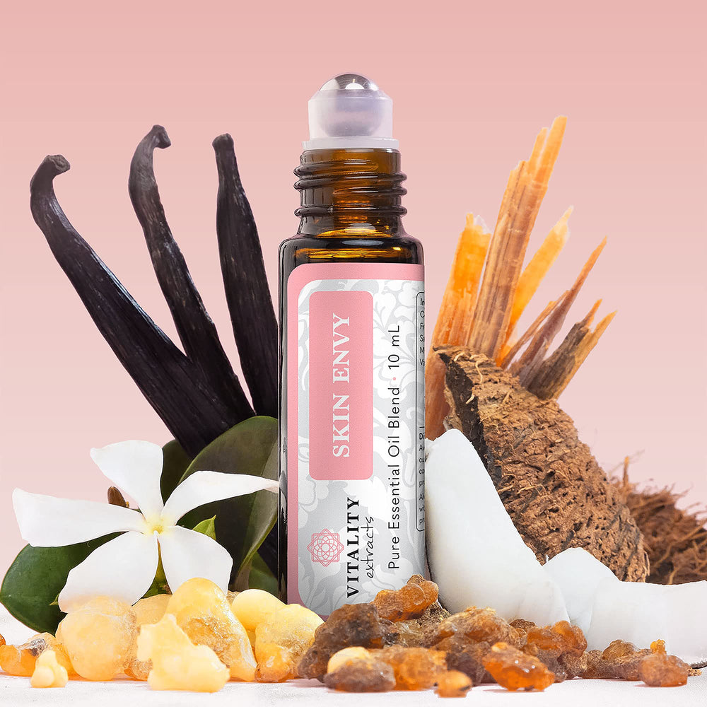 Vitality Skin Envy: ingrédients huile coco visibles, nourrissant et réconfortant pour la peau.