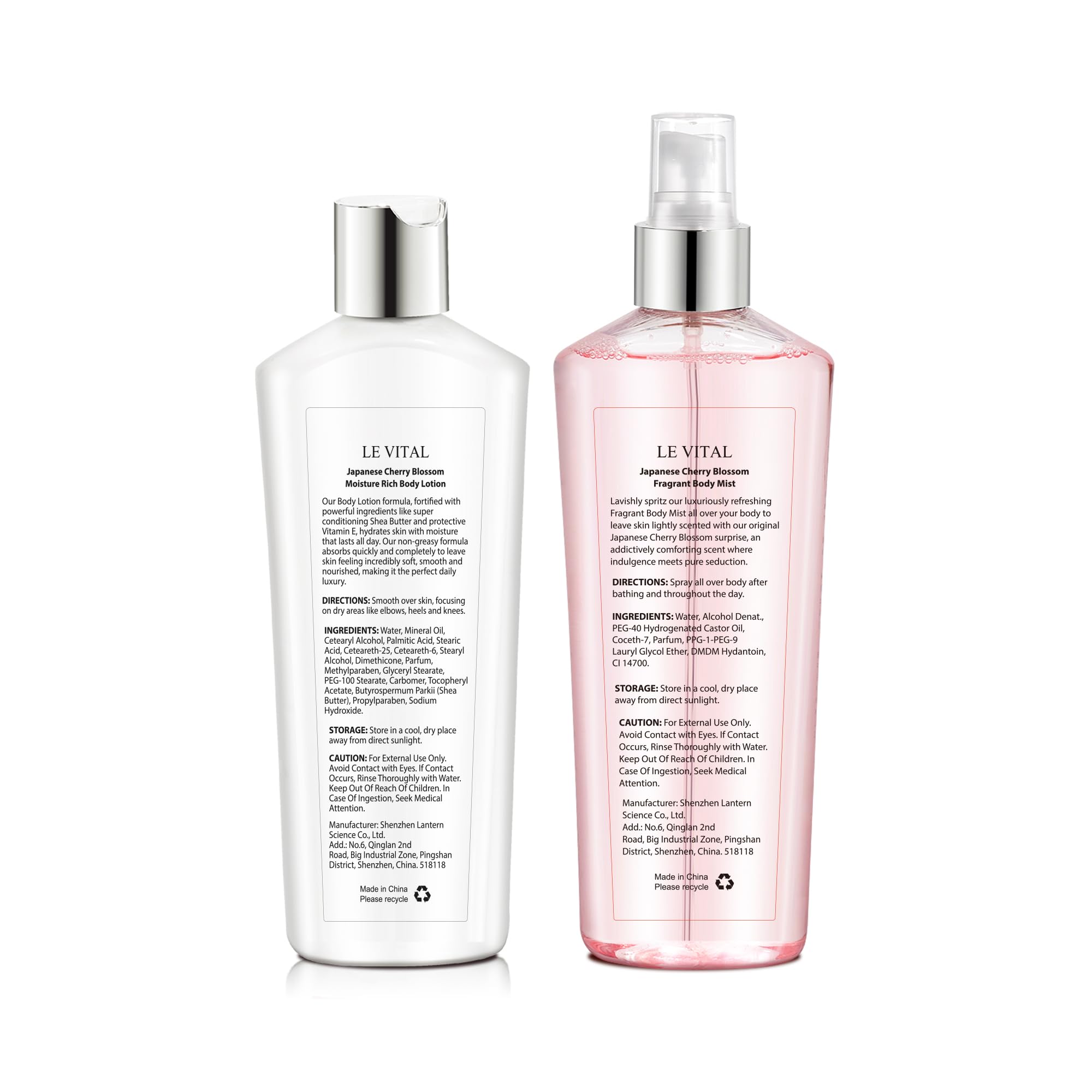 Vital Luxury Crème corps cerisier japonais : hydratation nourrissante sans gras.