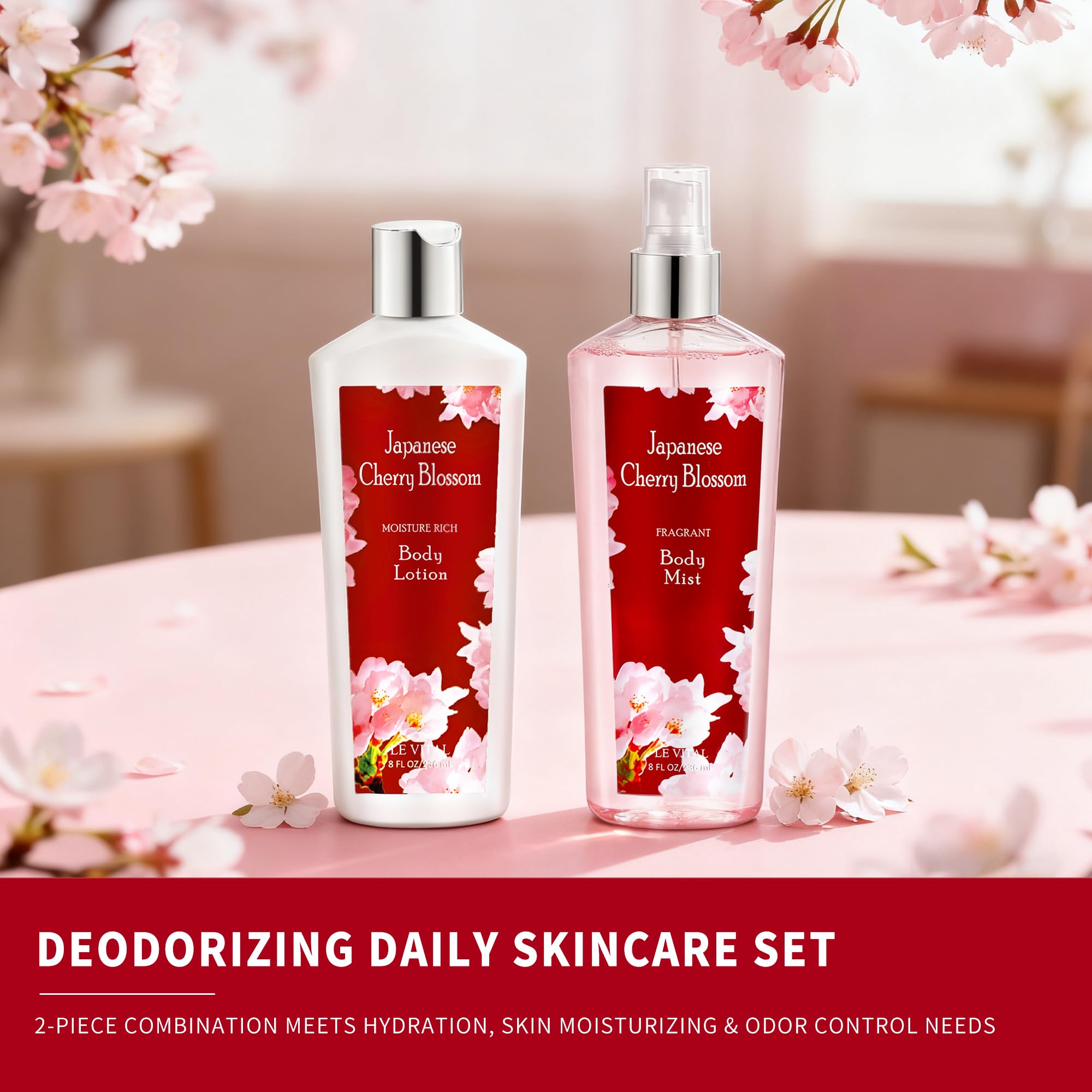 Vital Luxury Emballage cerisier japonais : cadeau élégant et raffiné.