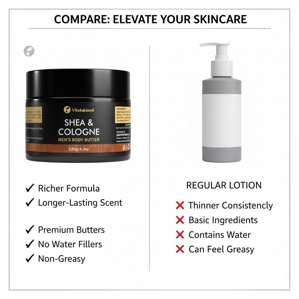 Beurre corporel homme adapté à tous types de peau universels