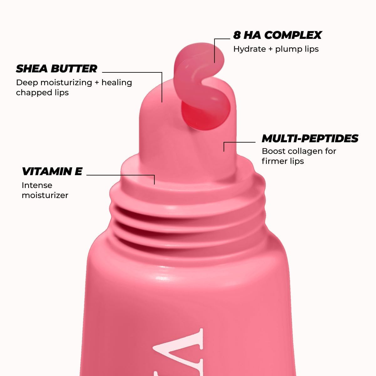 Vitamasques baume à lèvres fraise, extraits de fruits antioxydants pour parfum naturel