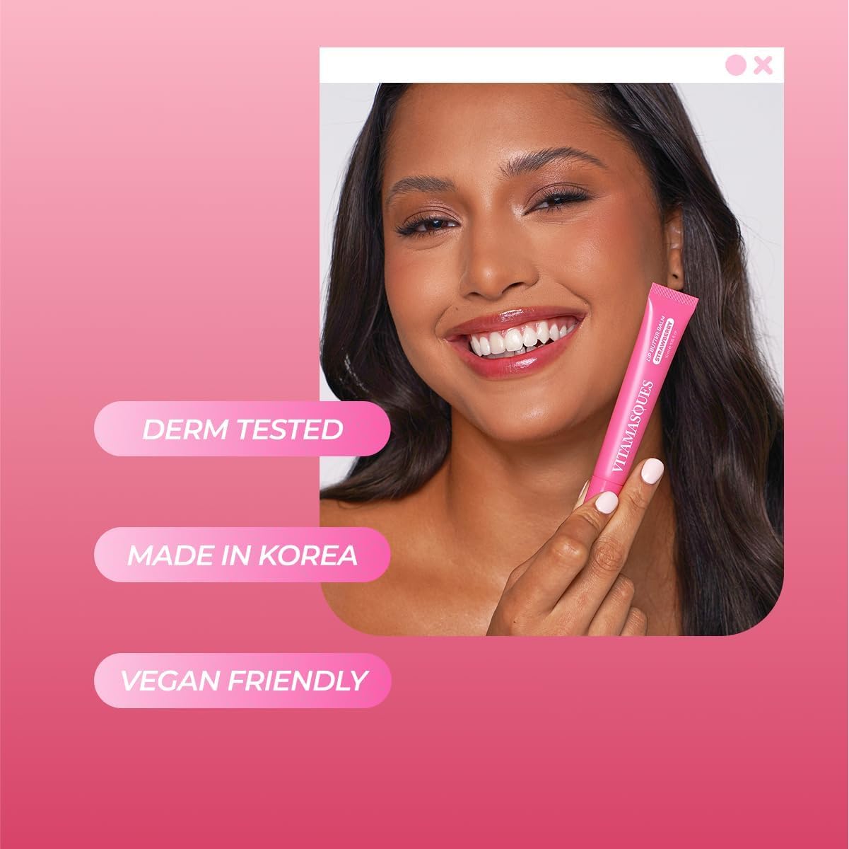 Vitamasques baume à lèvres fraise, gloss discret et confort quotidien