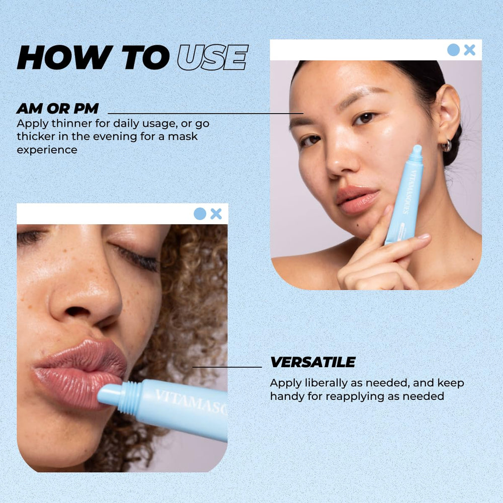 Vitamasques Masque Lèvres Nuit Coco – application facile avant le coucher pour soin nocturne