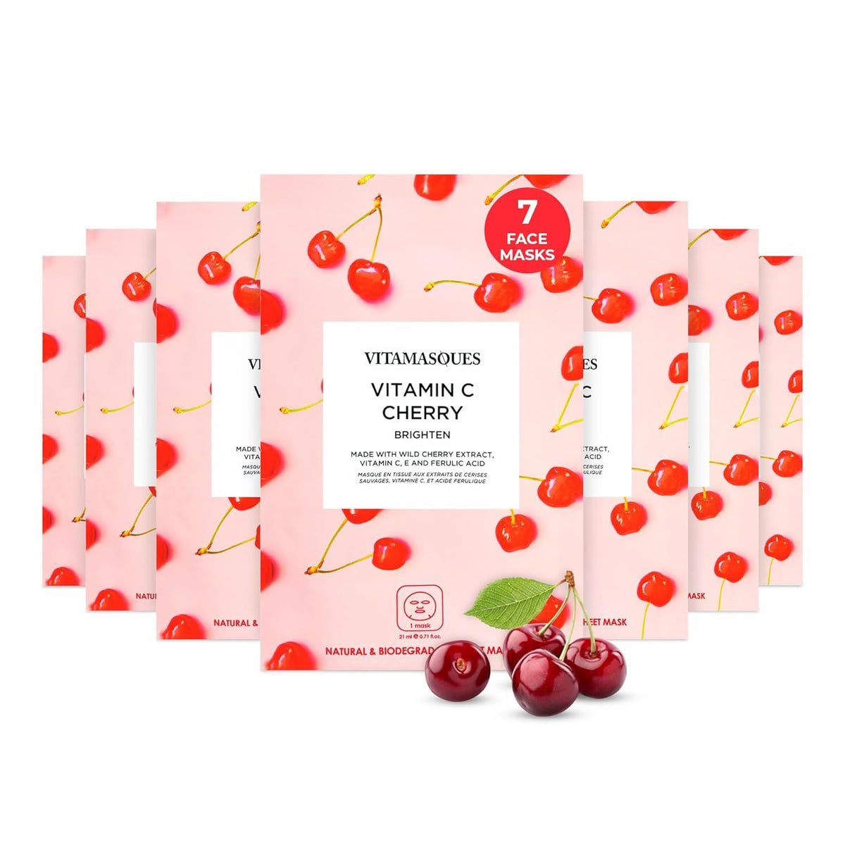 Vitamasques pack7 masques hydratants pour une peau éclatante.