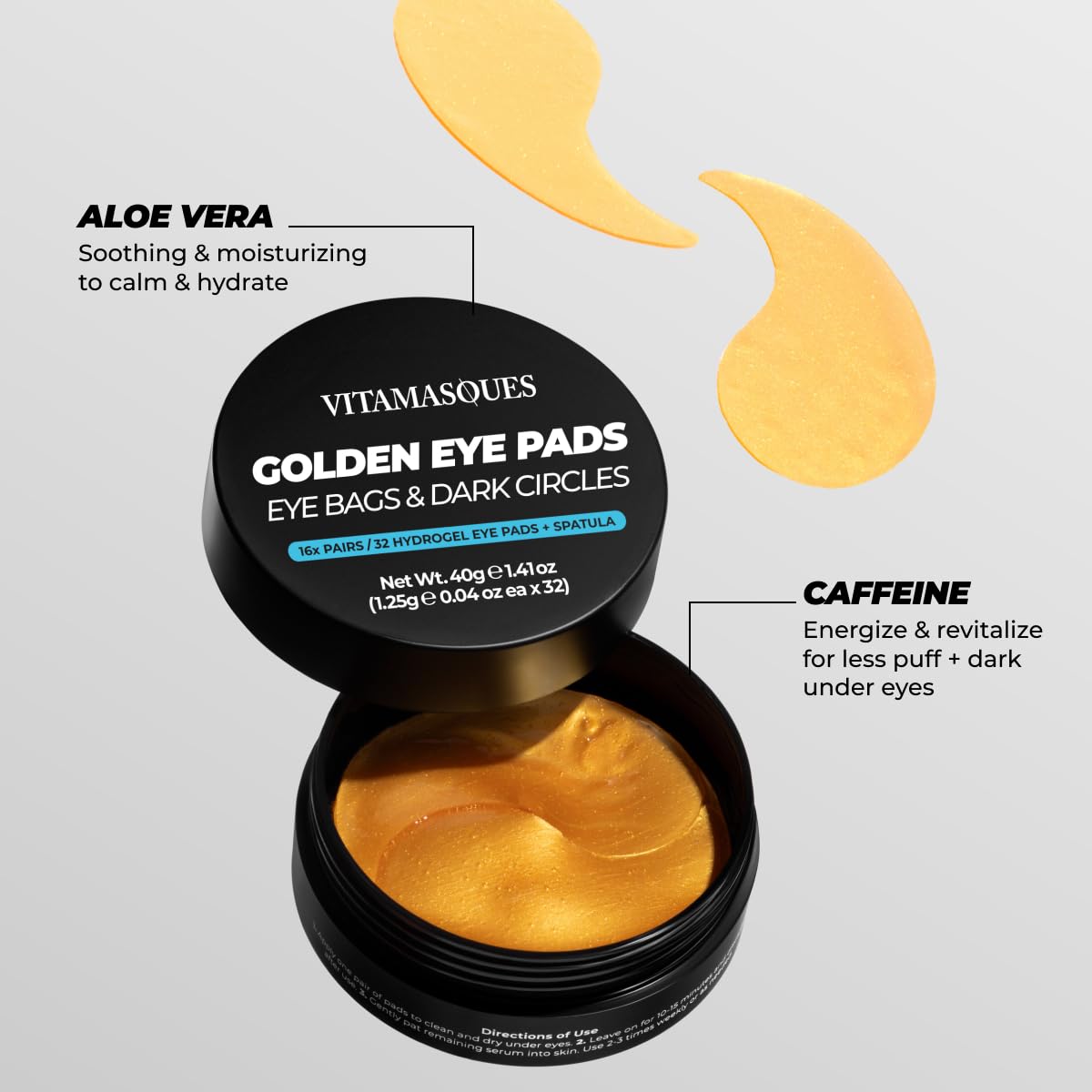 Vitamasques Utilisation rapide en 15 minutes pour les contours des yeux.