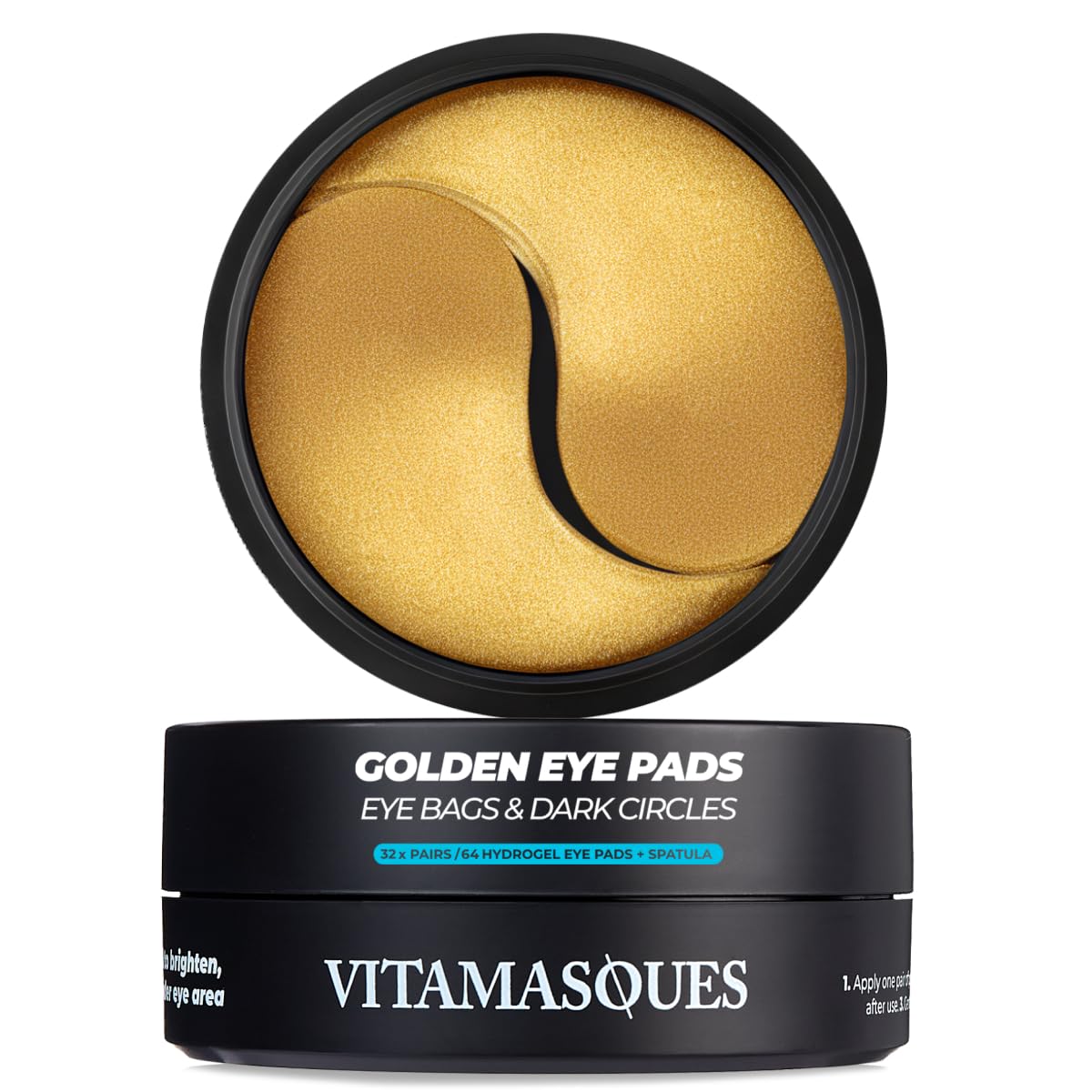 Vitamasques Yeux Gel Hydrogel Or Rafraîchissant, pour un regard frais et hydraté.