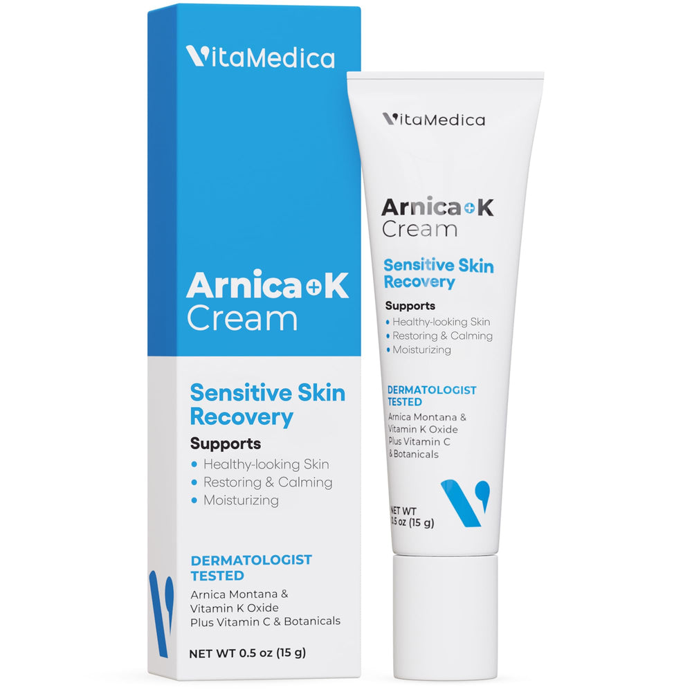 Crème VitaMedica Arnica et Vitamine K pour le visage, estompe les rougeurs.
