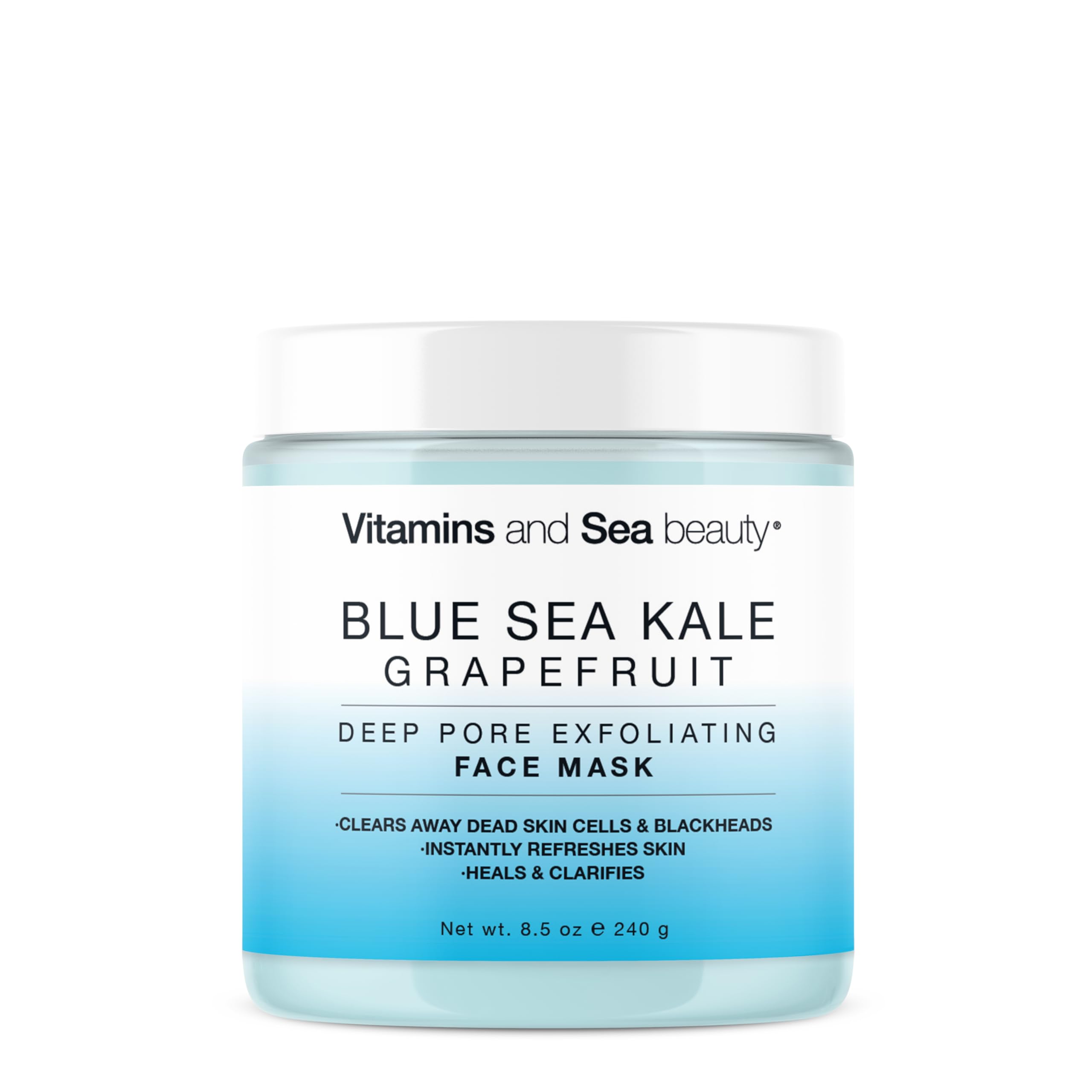 Masque exfoliant VITAMINS AND SEA BEAUTY avec chou bleu des mers – exfolier en douceur.
