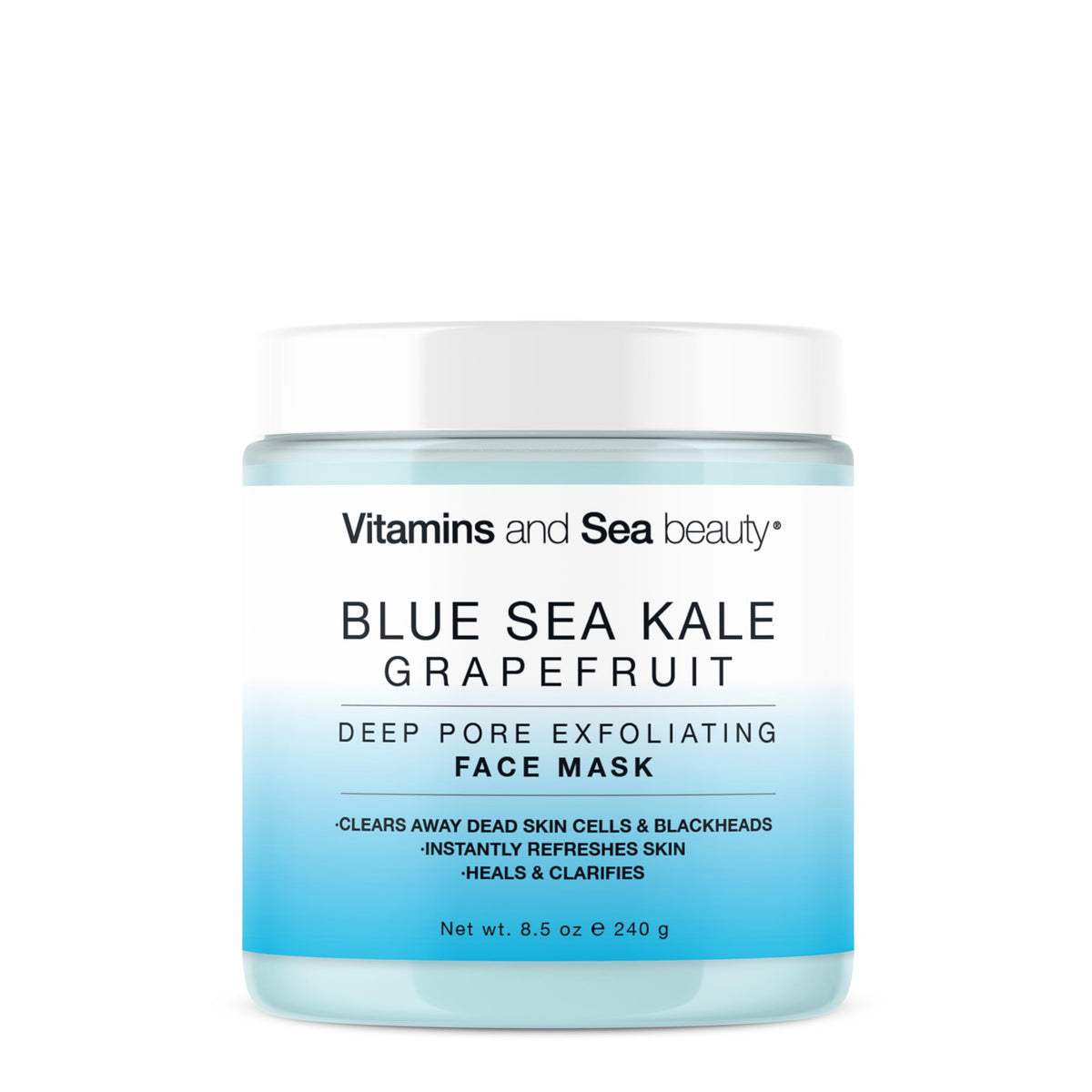 Masque exfoliant VITAMINS AND SEA BEAUTY avec chou bleu des mers – exfolier en douceur.