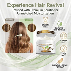 Masque Keratine VITAMINS, texture crème riche pour une application facile.