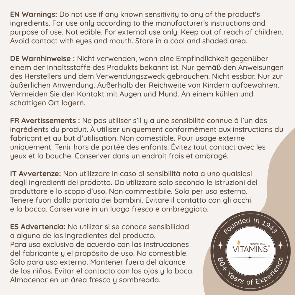 VITAMINS hair cosmetics Emballage pratique de 250 ml