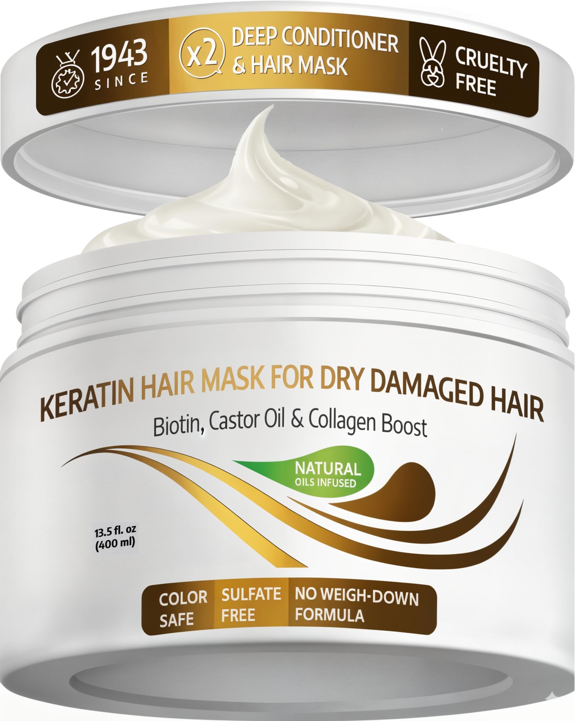 Masque Keratine VITAMINS Hair Cosmetics dans son pot, revitalisant les cheveux.