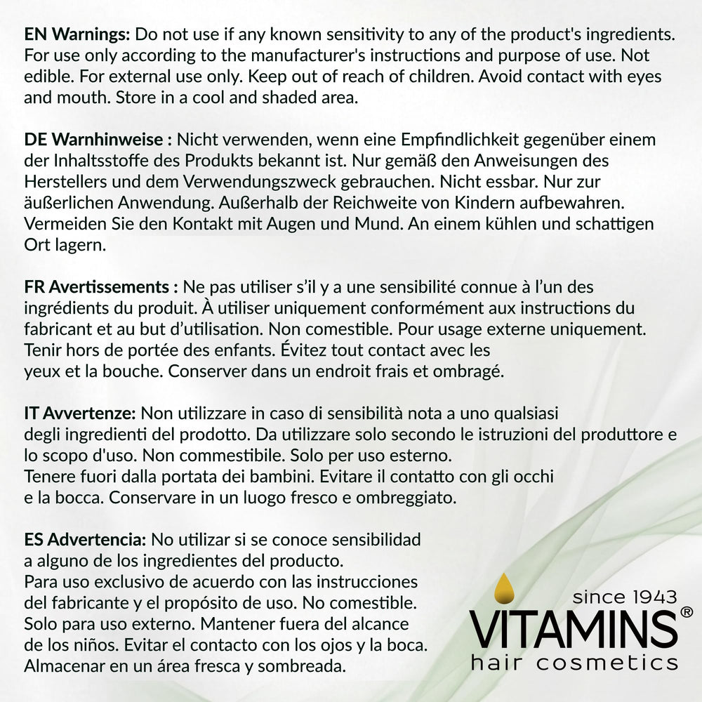 Soin quotidien des cheveux grâce à VITAMINS pour tous types.