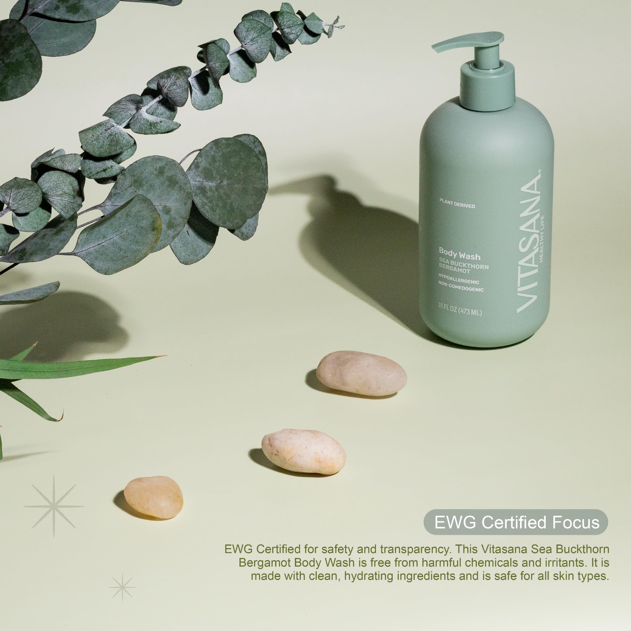 Vitasana: formule hypoallergénique adaptée aux peaux sensibles.