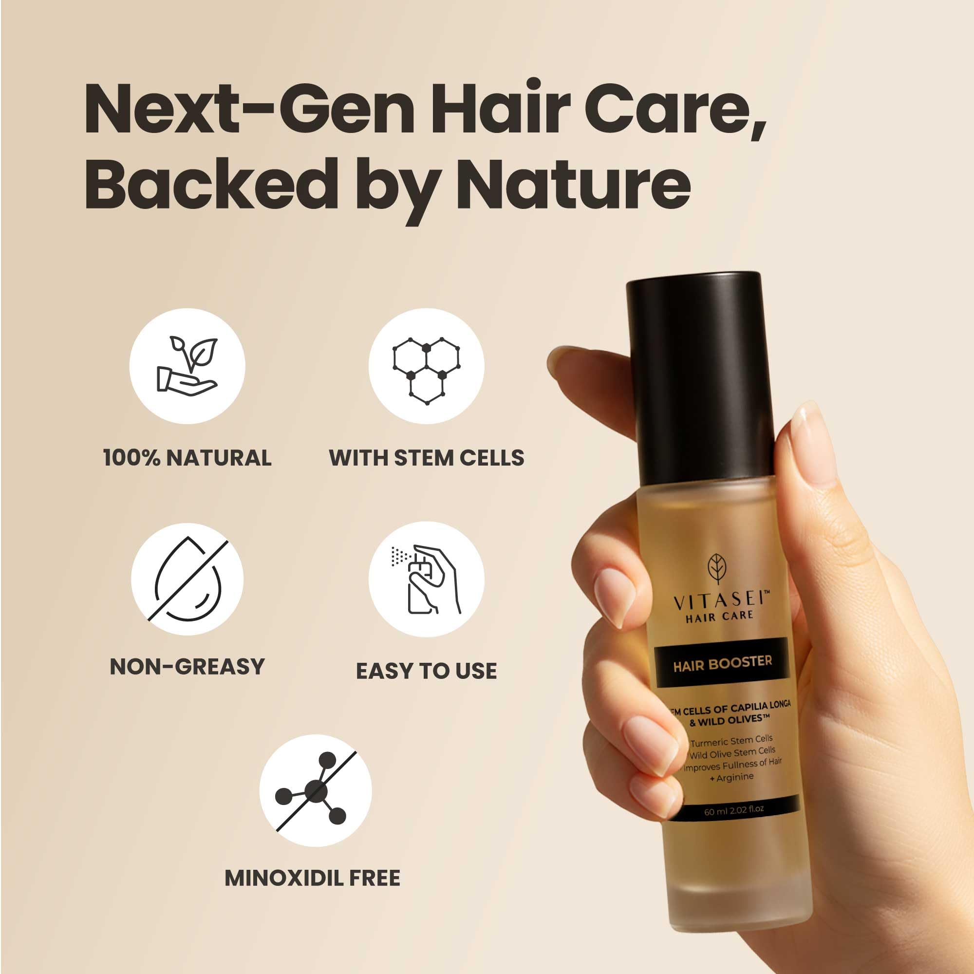 Vitasei Hair Booster – hydratation profonde pour cheveux secs et cassants.