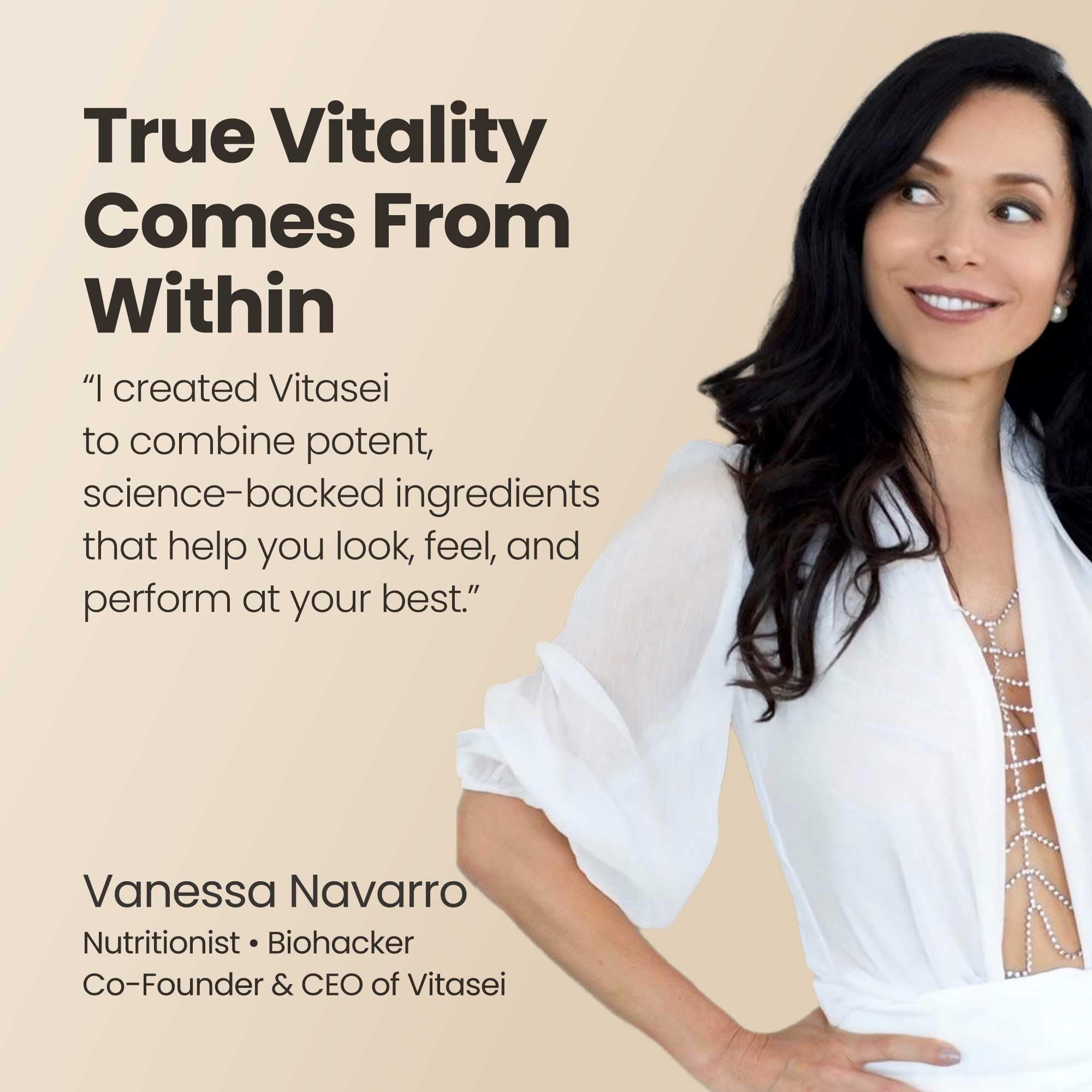Vitasei Hair Booster – packaging élégant et pratique pour une utilisation quotidienne.