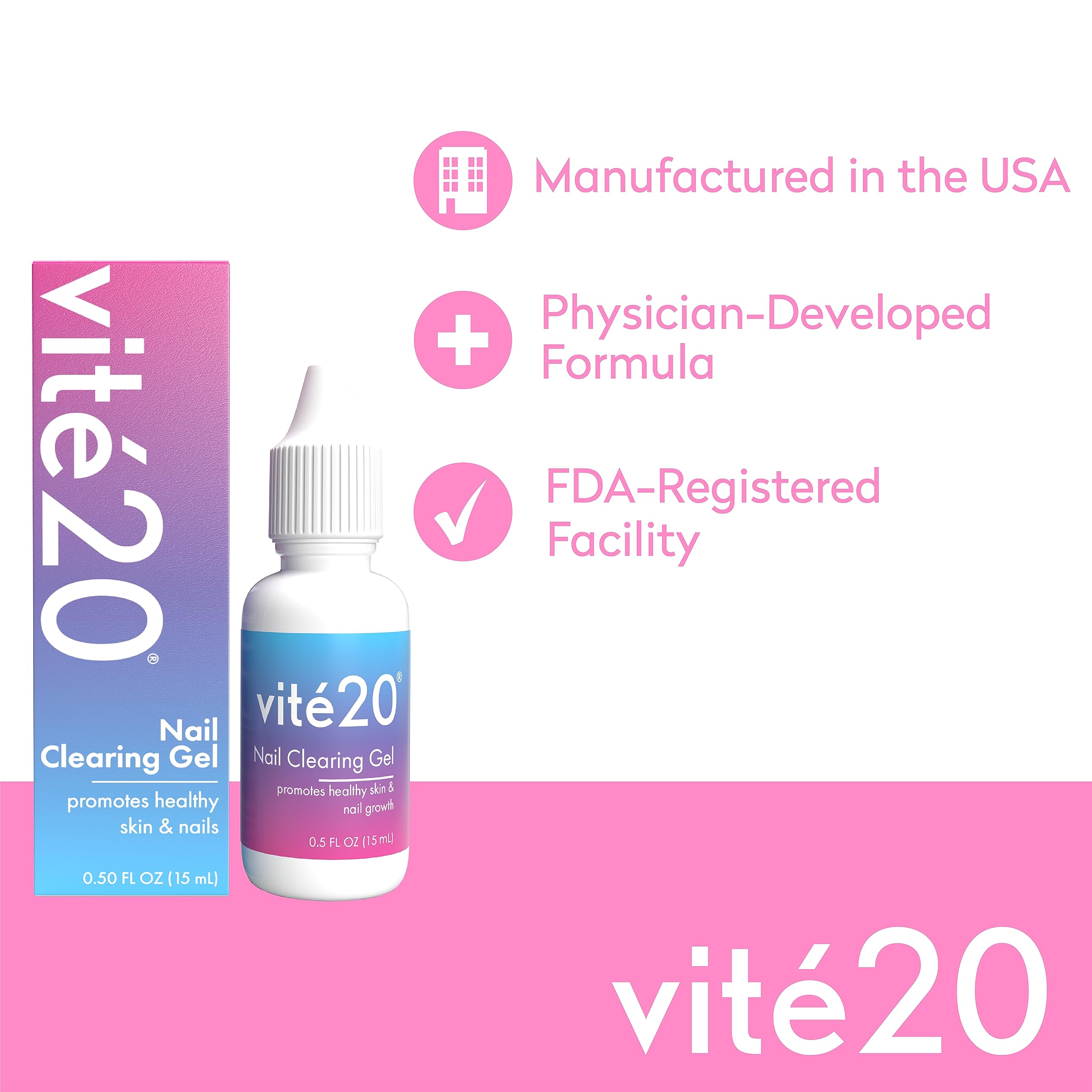 VITÉ20 Compatibilité Vernis: utilisable avec vernis ou gel sans problème.